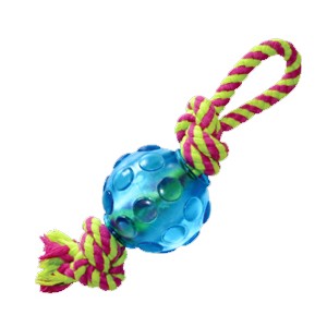 PETSTAGES Mini Orka Ball w/rope Игрушка для собак "Орка мини мячик с канатиками" 